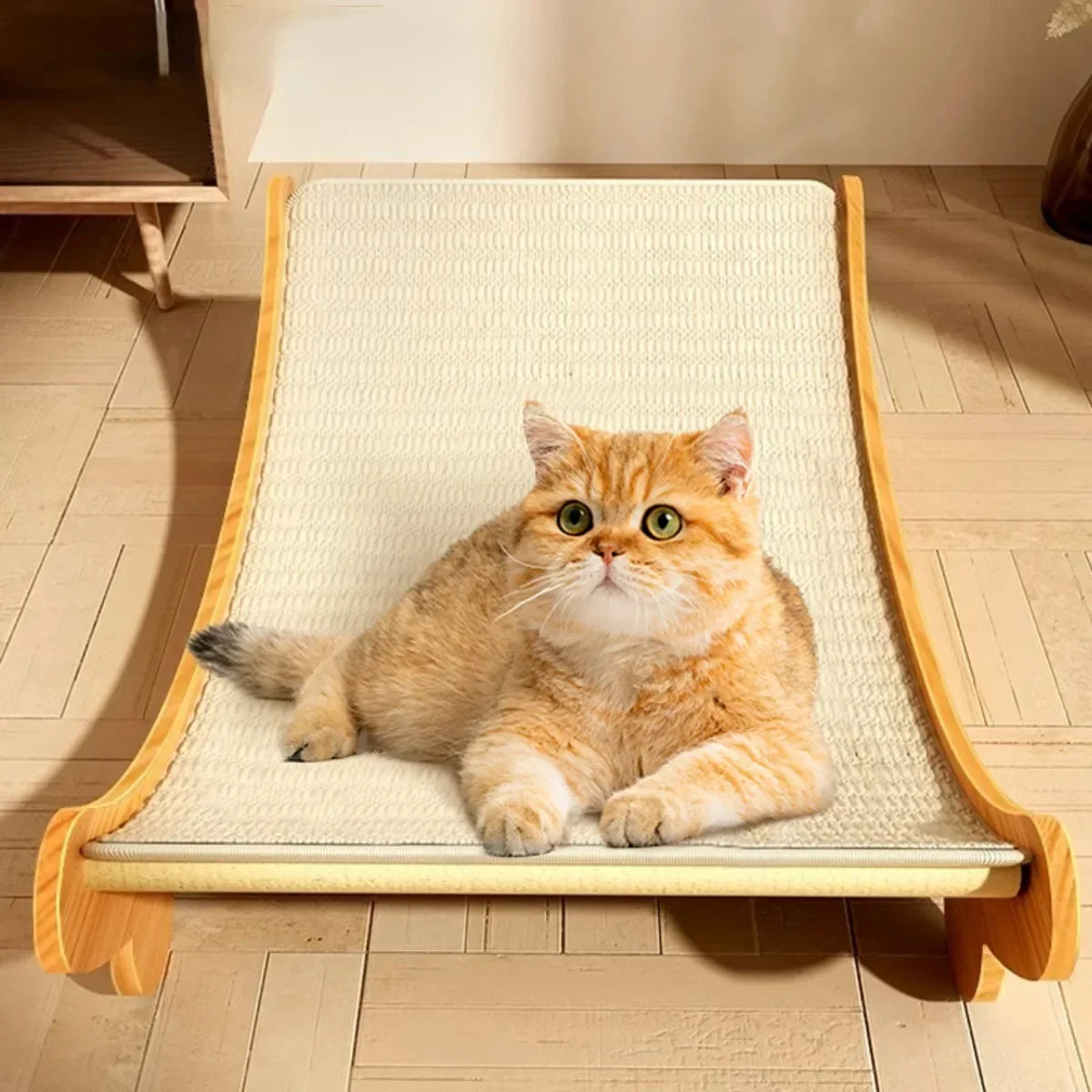 Cat Scratching Board Cat Toys Scratching Recliner Wooden Wear-Resistant Scratch-Resistant Post Wear-Resistantcat Scratcher Cats