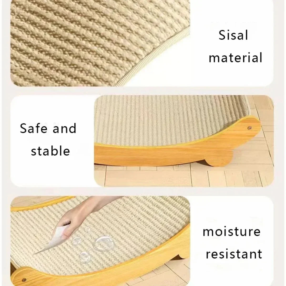 Cat Scratching Board Cat Toys Scratching Recliner Wooden Wear-Resistant Scratch-Resistant Post Wear-Resistantcat Scratcher Cats