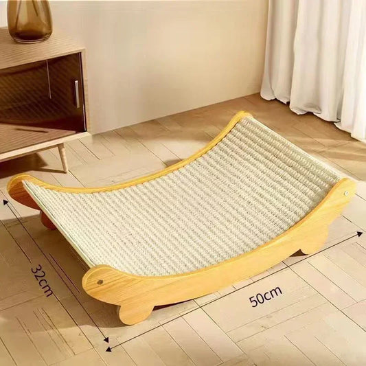 Cat Scratching Board Cat Toys Scratching Recliner Wooden Wear-Resistant Scratch-Resistant Post Wear-Resistantcat Scratcher Cats