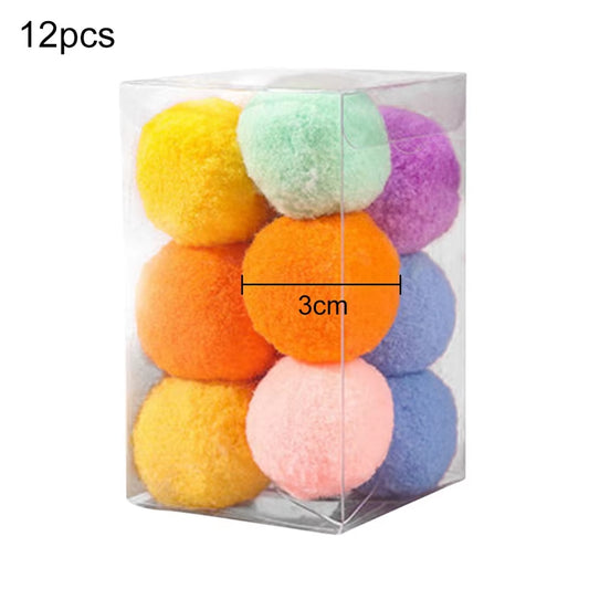 Wool Felt Ball Toys for Cats and Kittens Fun Adorable Colorful Soft Quiet Felted Fabric Balls Unique for Cat Lovers Cat Toy Ball